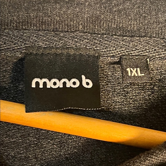 Mono B Black and White Striped Hoodie - Picture 2 of 8